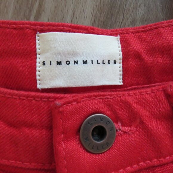 SIMON MILLER Slidell Side Slit W009 Slim Boot Jeans in Red - SM Size 25 / 27 In - Picture 14 of 16